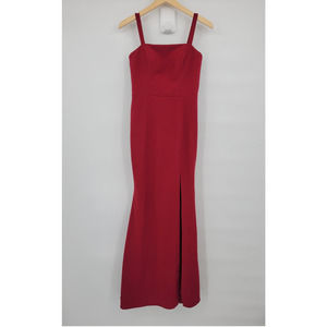 Azazie 4 Tayla Sheath Square Neckline Chiffon Floor-Length Dress Rust